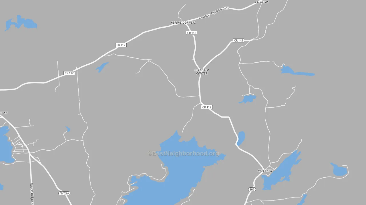 Transit Grade map of Bleecker, NY