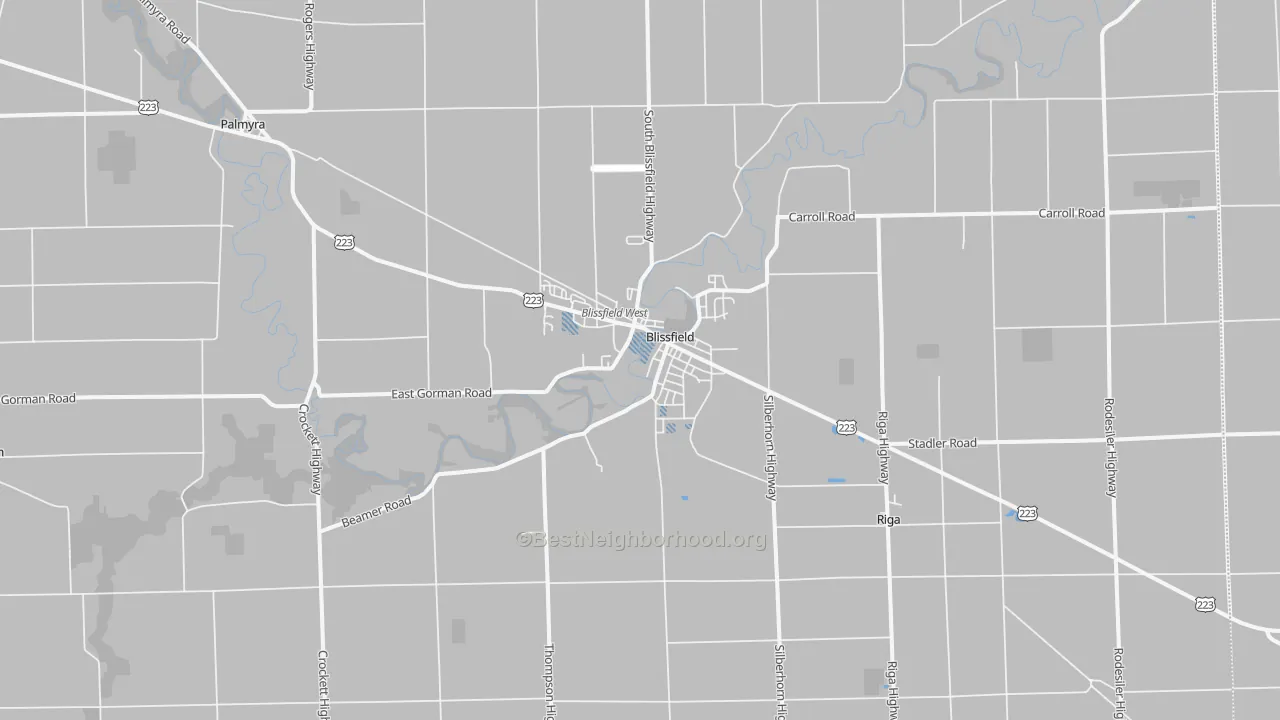 Transit Grade map of Blissfield, MI