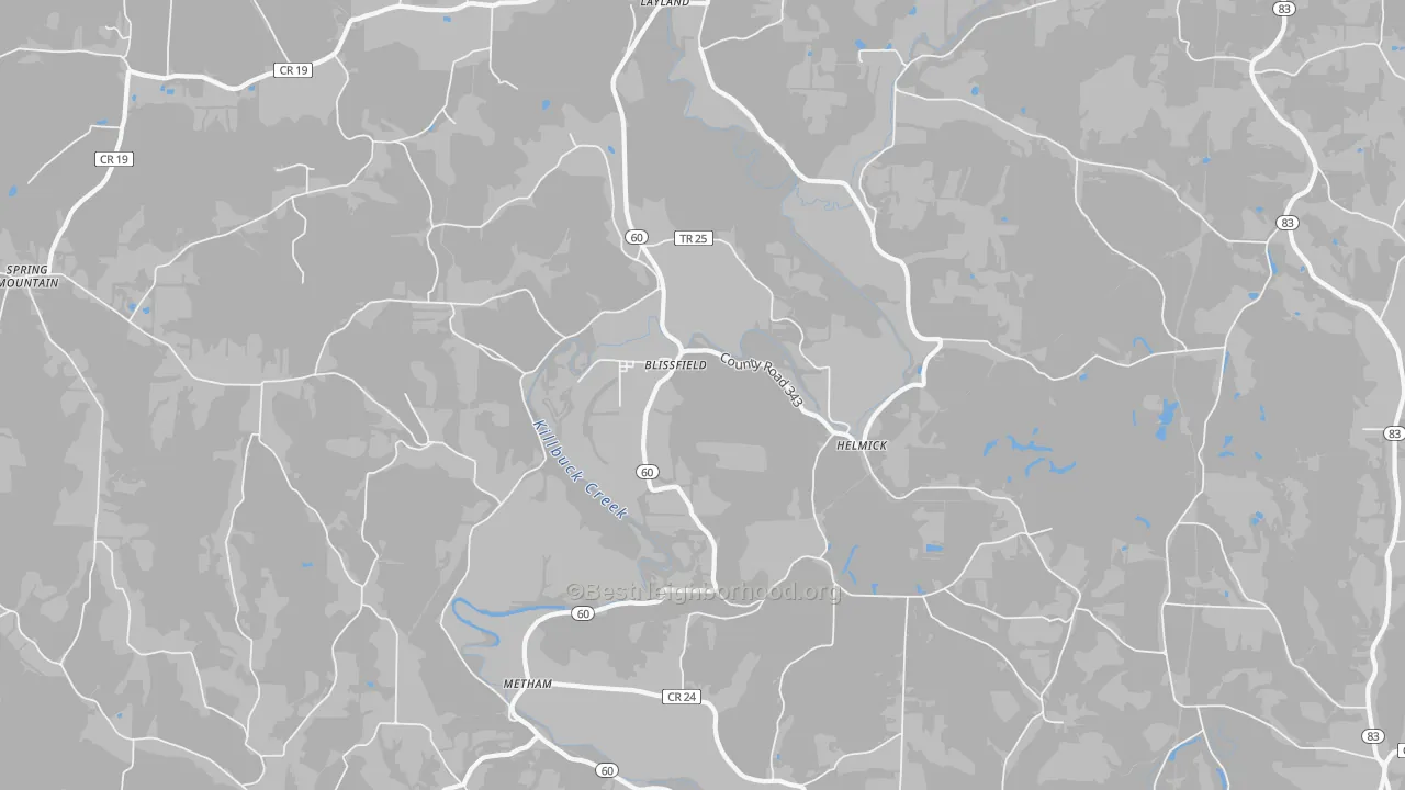 Transit Grade map of Blissfield, OH