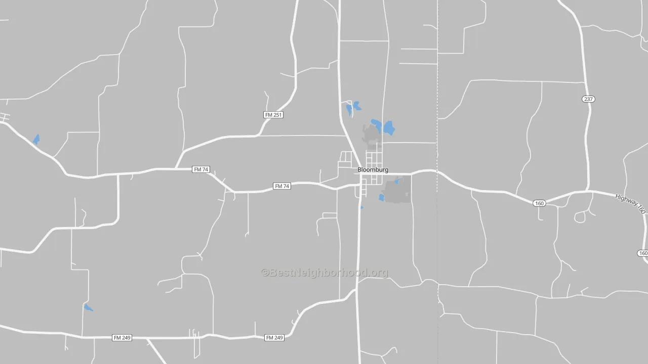 Transit Grade map of Bloomburg, TX