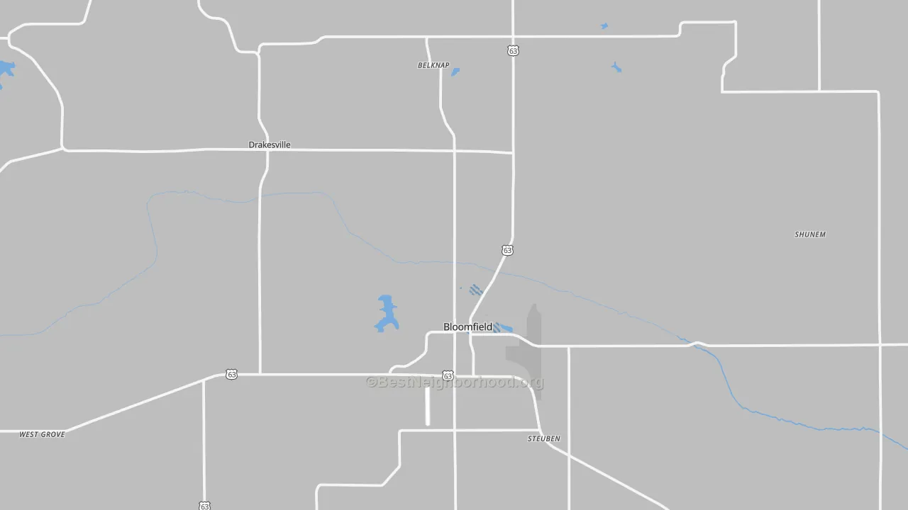 Transit Grade map of Bloomfield, IA