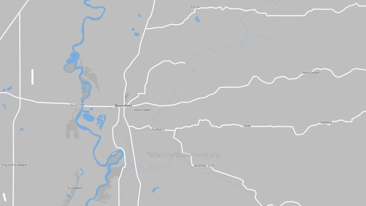 Transit Grade map of Bloomfield, IN