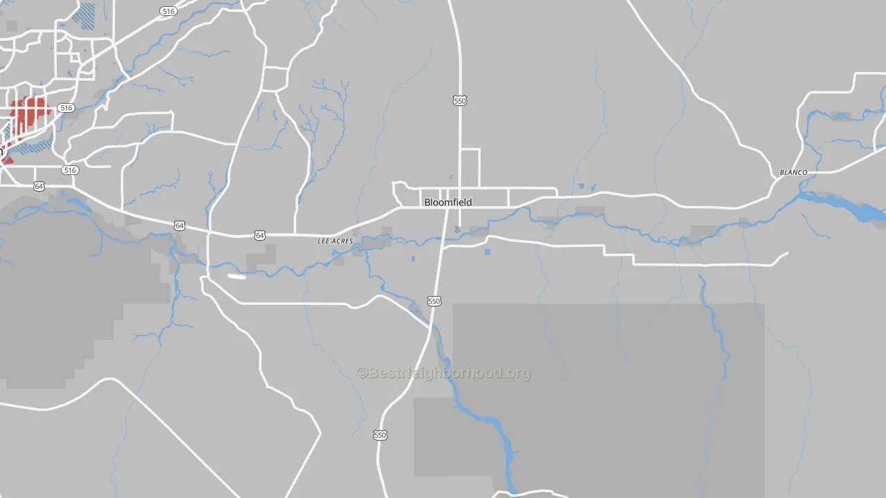 Transit Grade map of Bloomfield, NM