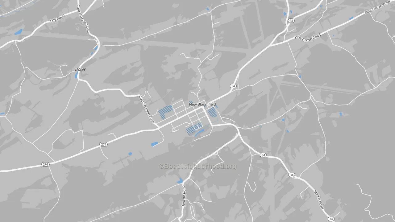 Transit Grade map of Bloomfield, PA