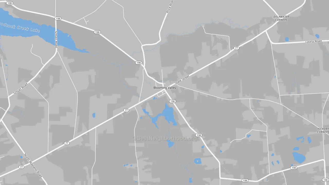 Transit Grade map of Blooming Valley, PA