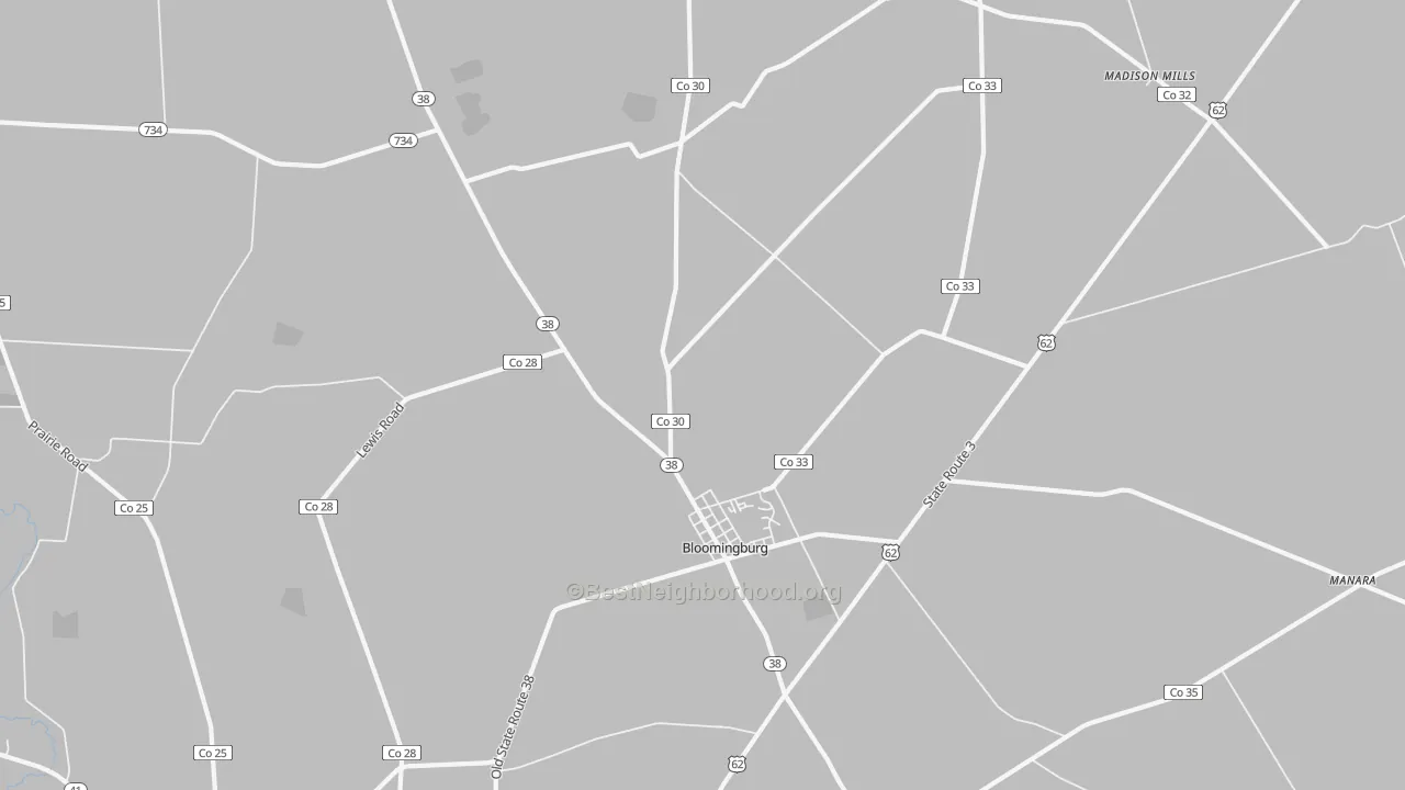 Transit Grade map of Bloomingburg, OH