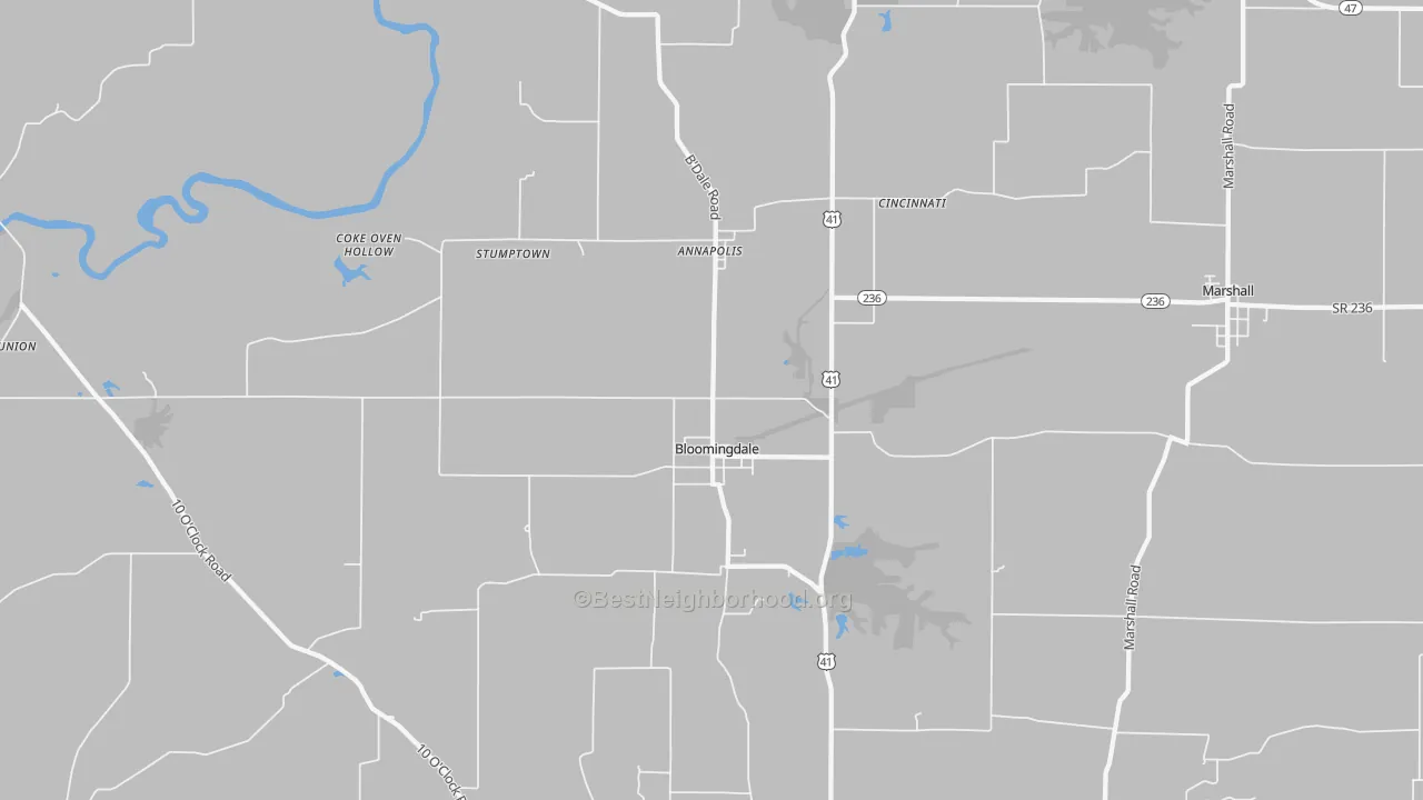 Transit Grade map of Bloomingdale, IN
