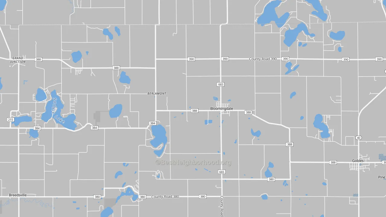 Transit Grade map of Bloomingdale, MI