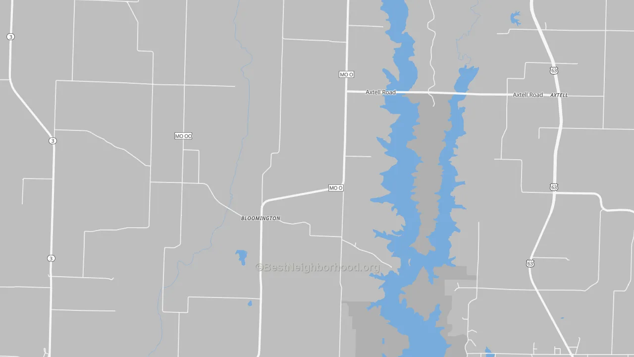 Transit Grade map of Bloomington, MO
