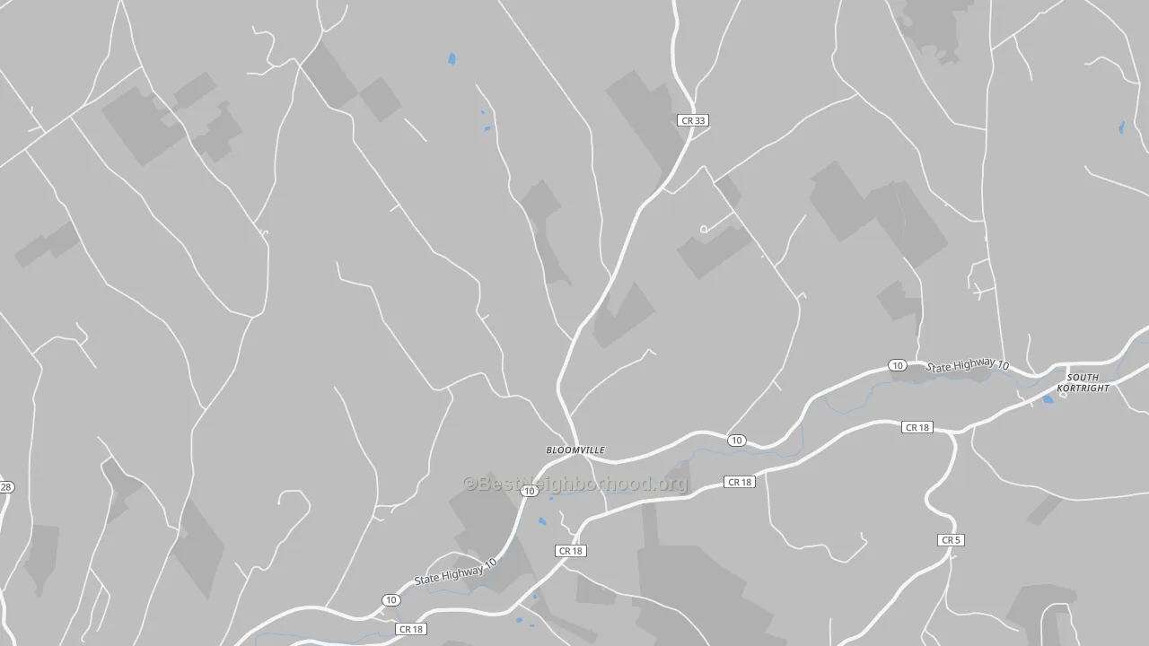 Transit Grade map of Bloomville, NY