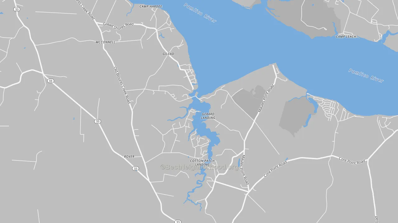 Transit Grade map of Blounts Creek, NC