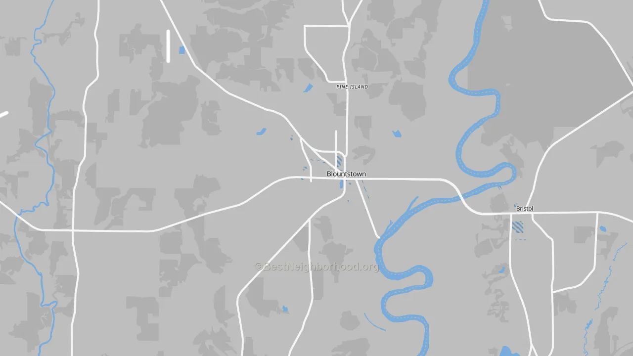 Transit Grade map of Blountstown, FL