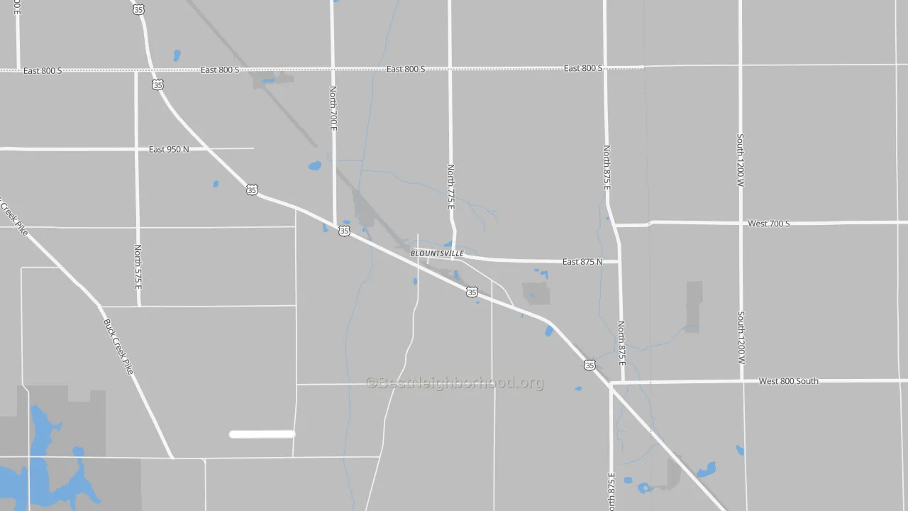 Transit Grade map of Blountsville, IN