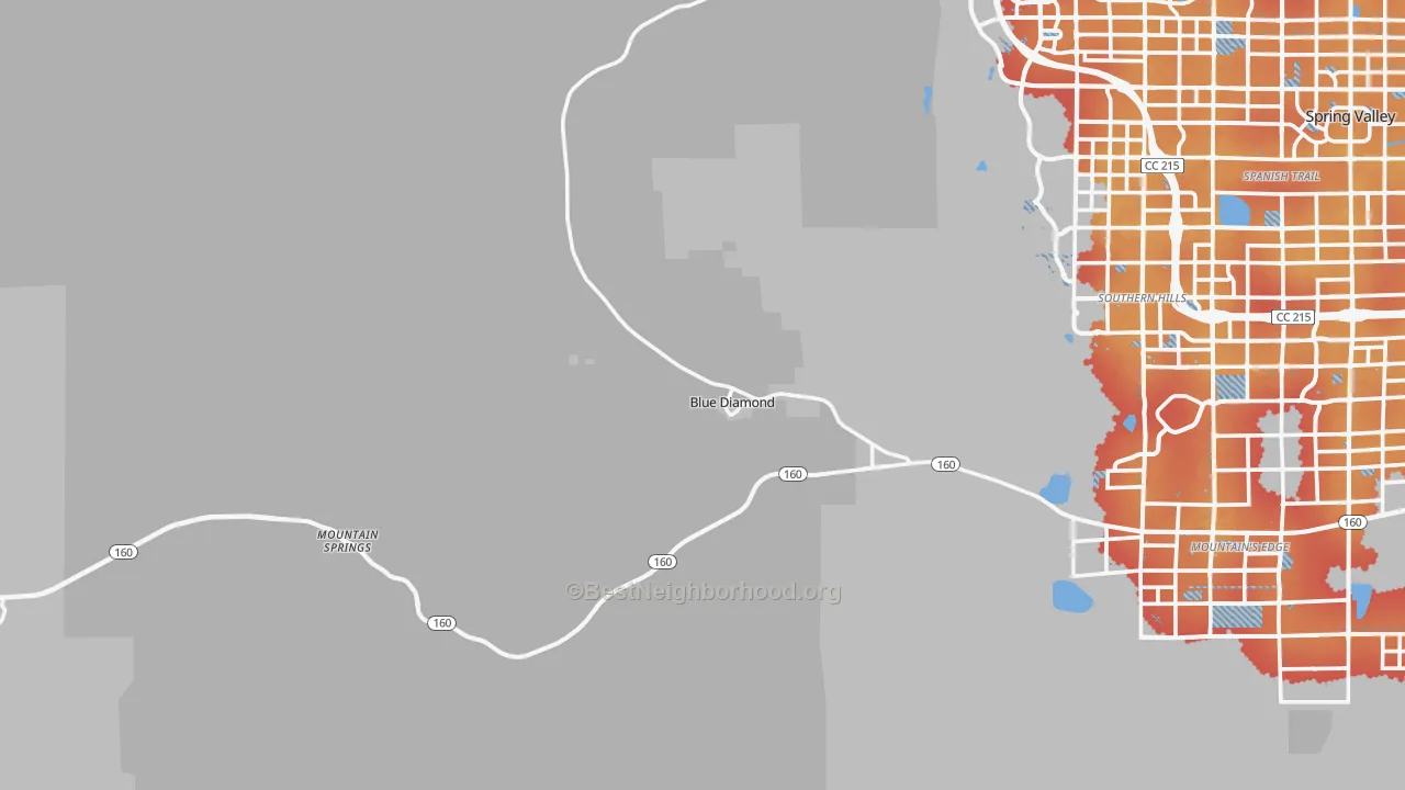 Transit Grade map of Blue Diamond, NV