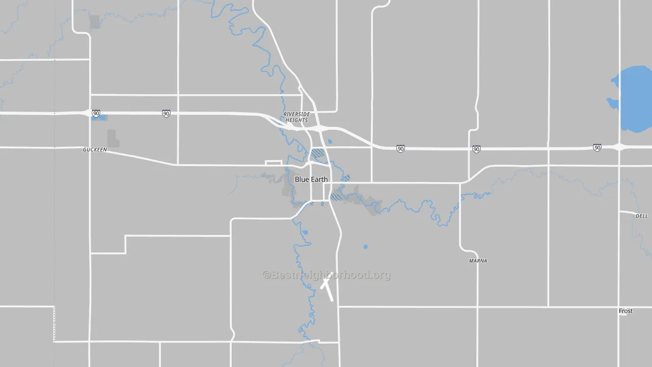 Transit Grade map of Blue Earth, MN