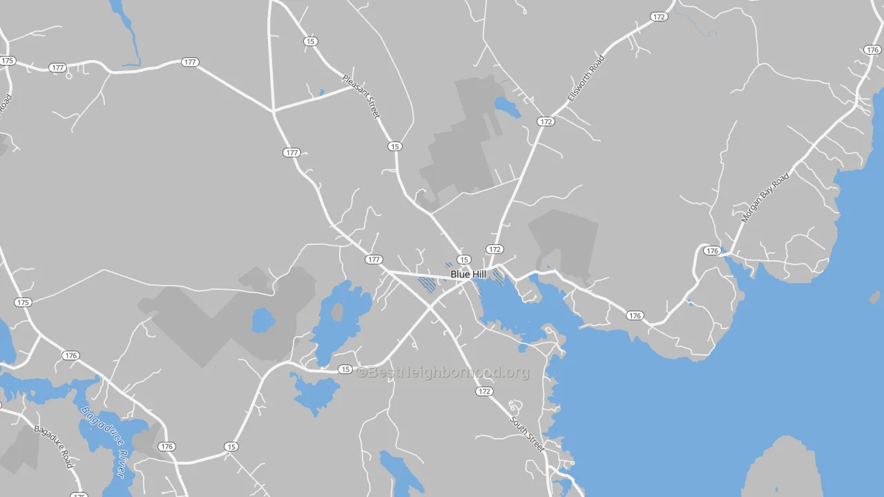 Transit Grade map of Blue Hill, ME
