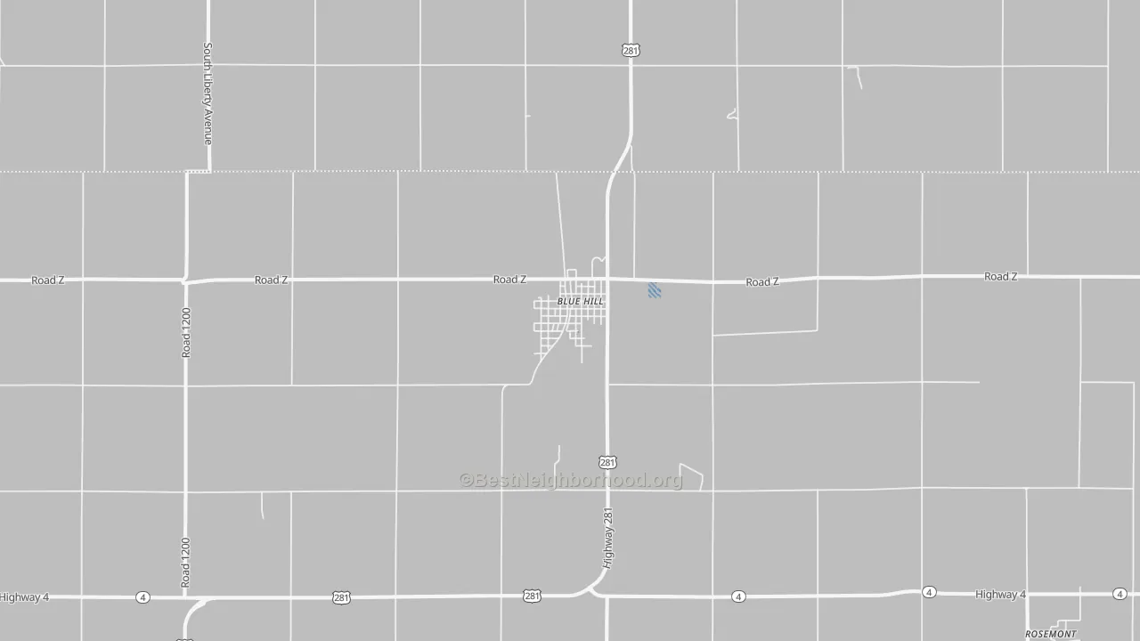 Transit Grade map of Blue Hill, NE