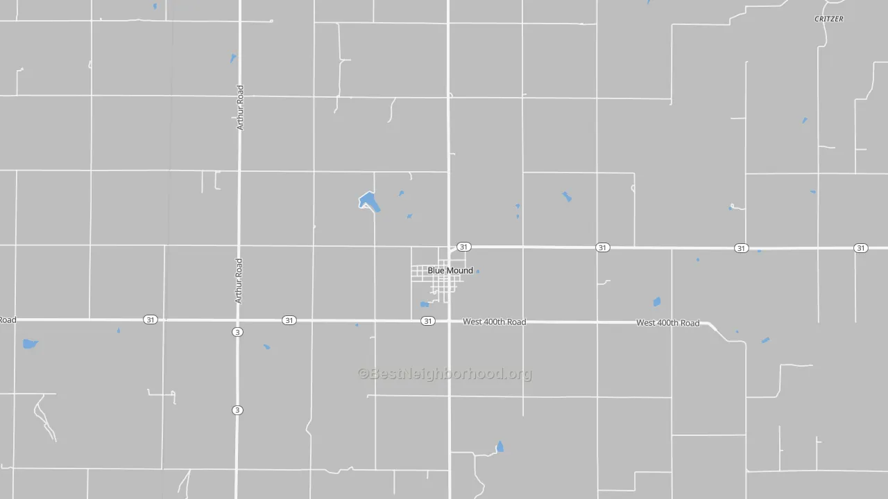 Transit Grade map of Blue Mound, KS