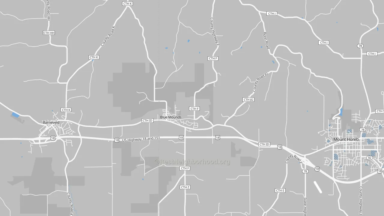 Transit Grade map of Blue Mounds, WI