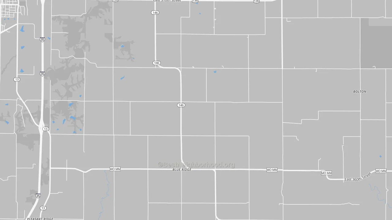 Transit Grade map of Blue Ridge, MO