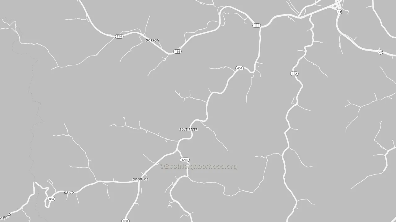 Transit Grade map of Blue River, KY