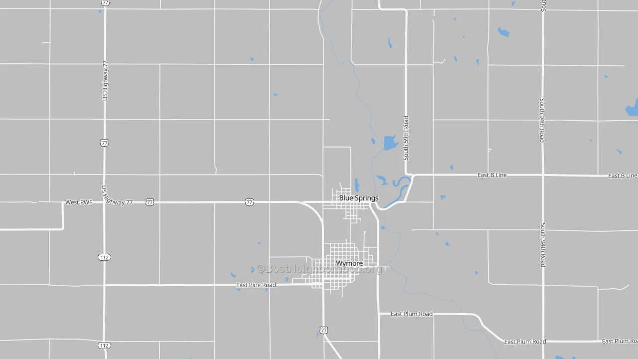 Transit Grade map of Blue Springs, NE