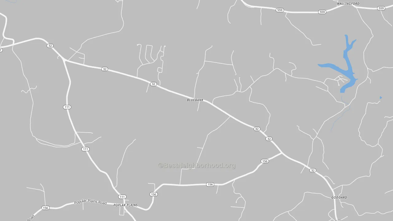 Transit Grade map of Bluebank, KY