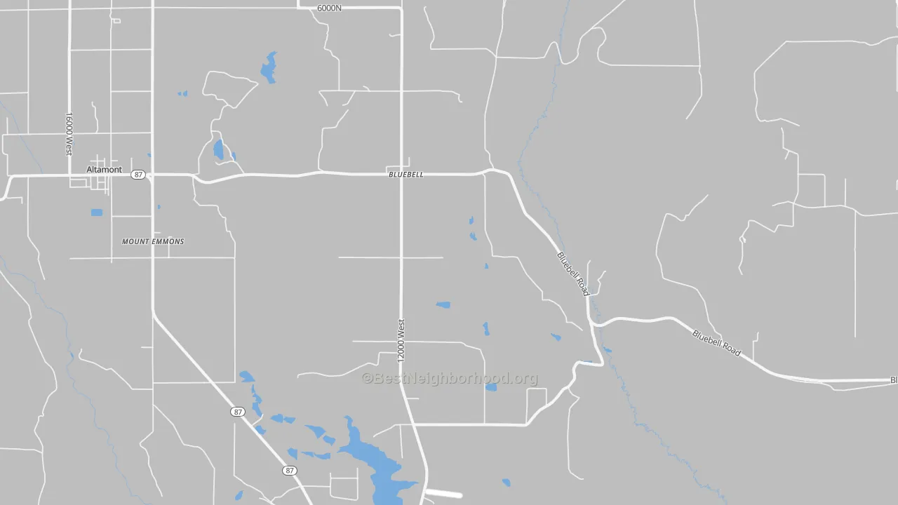 Transit Grade map of Bluebell, UT