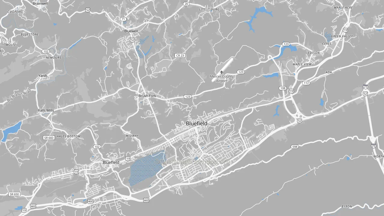 Transit Grade map of Bluefield, WV