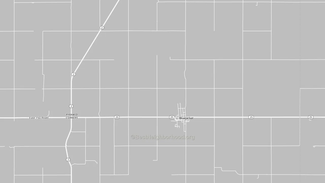 Transit Grade map of Bluejacket, OK