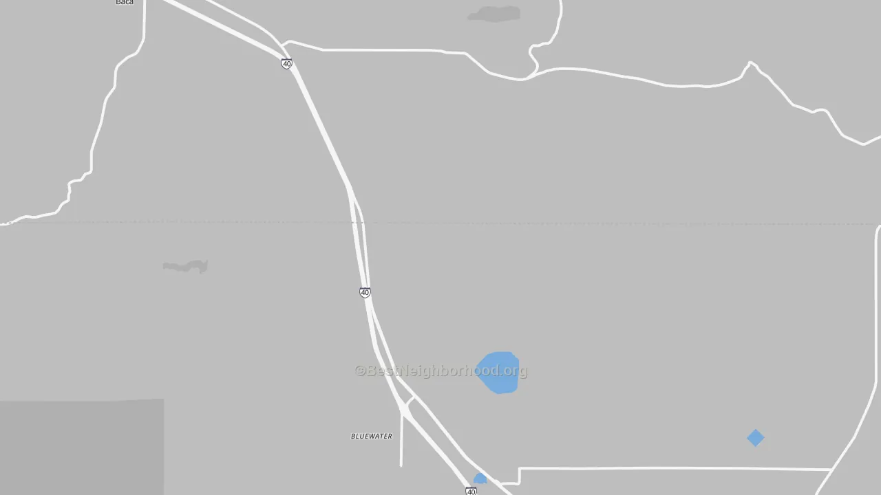 Transit Grade map of Bluewater, NM