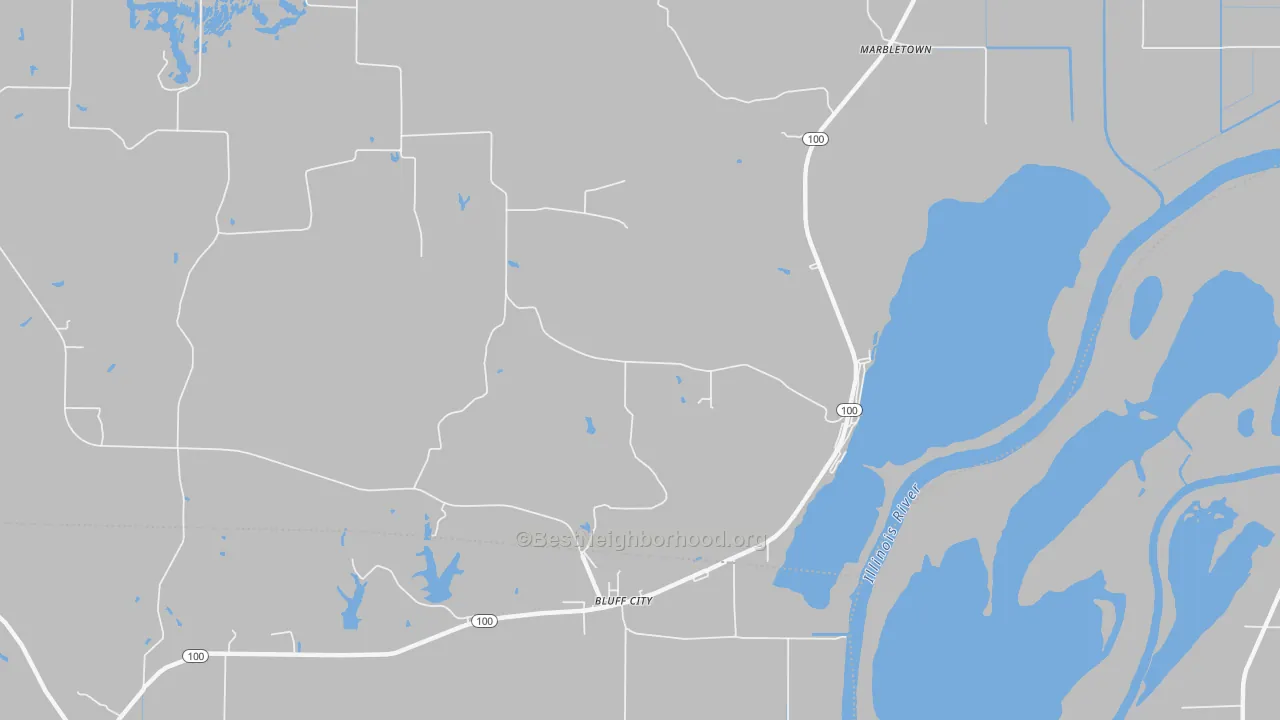 Transit Grade map of Bluff City, IL