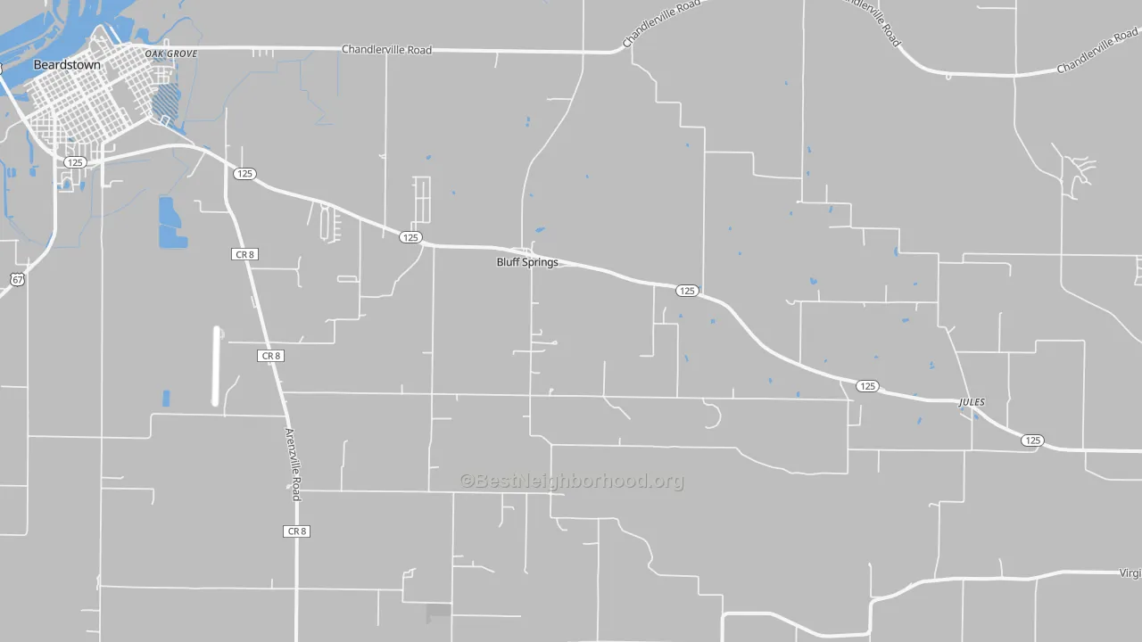 Transit Grade map of Bluff Springs, IL