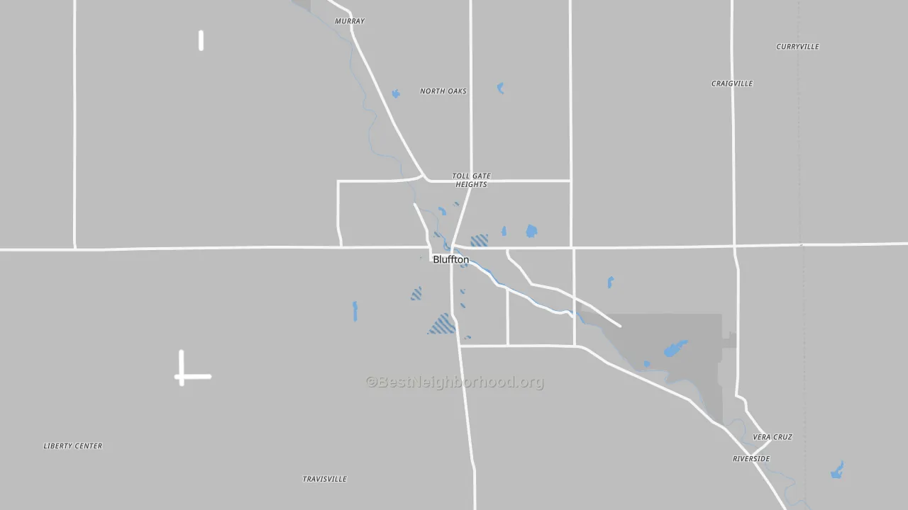 Transit Grade map of Bluffton, IN