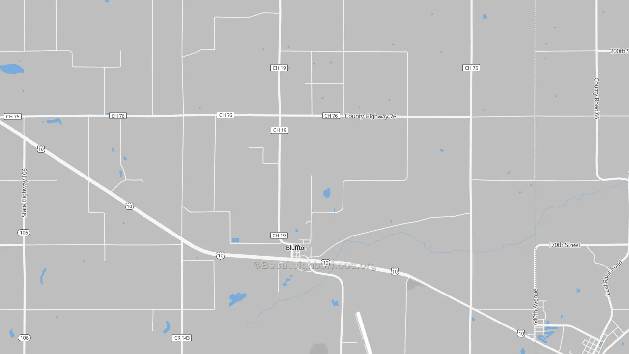 Transit Grade map of Bluffton, MN