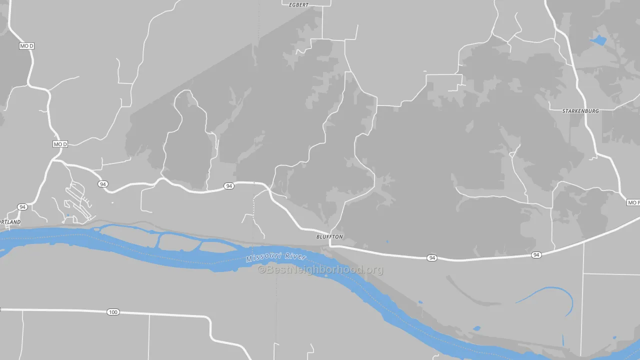 Transit Grade map of Bluffton, MO