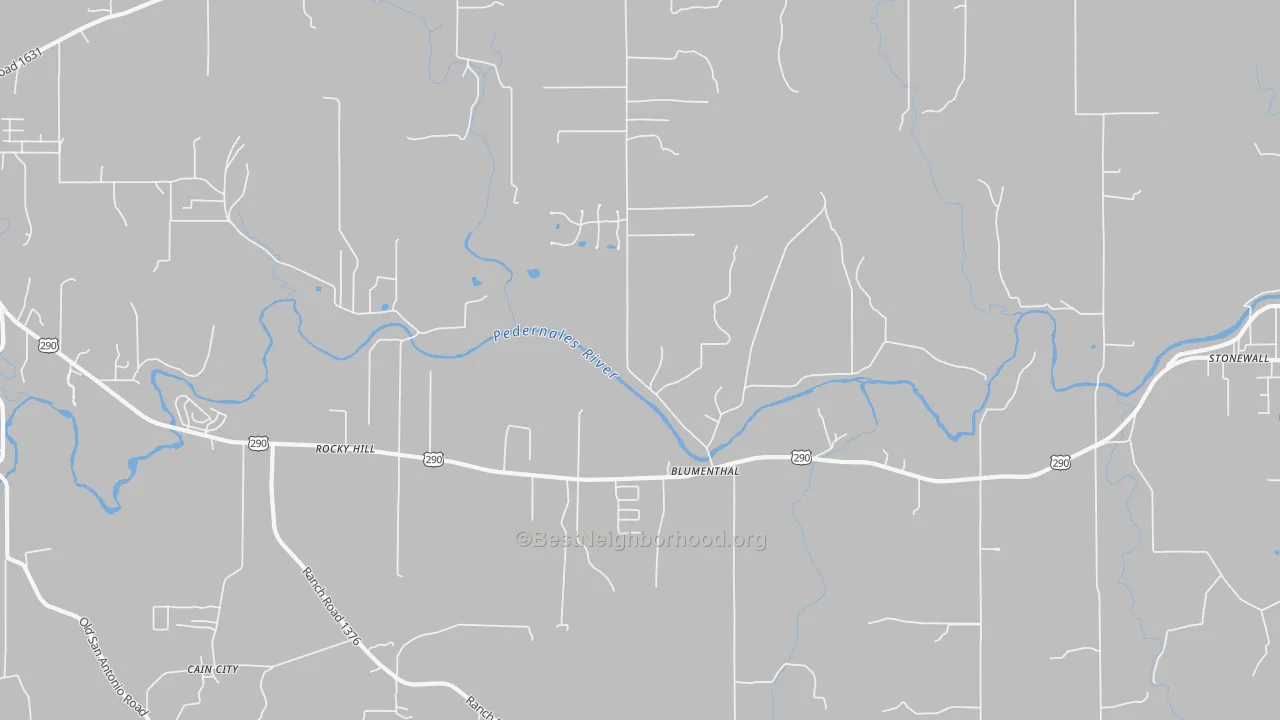 Transit Grade map of Blumenthal, TX