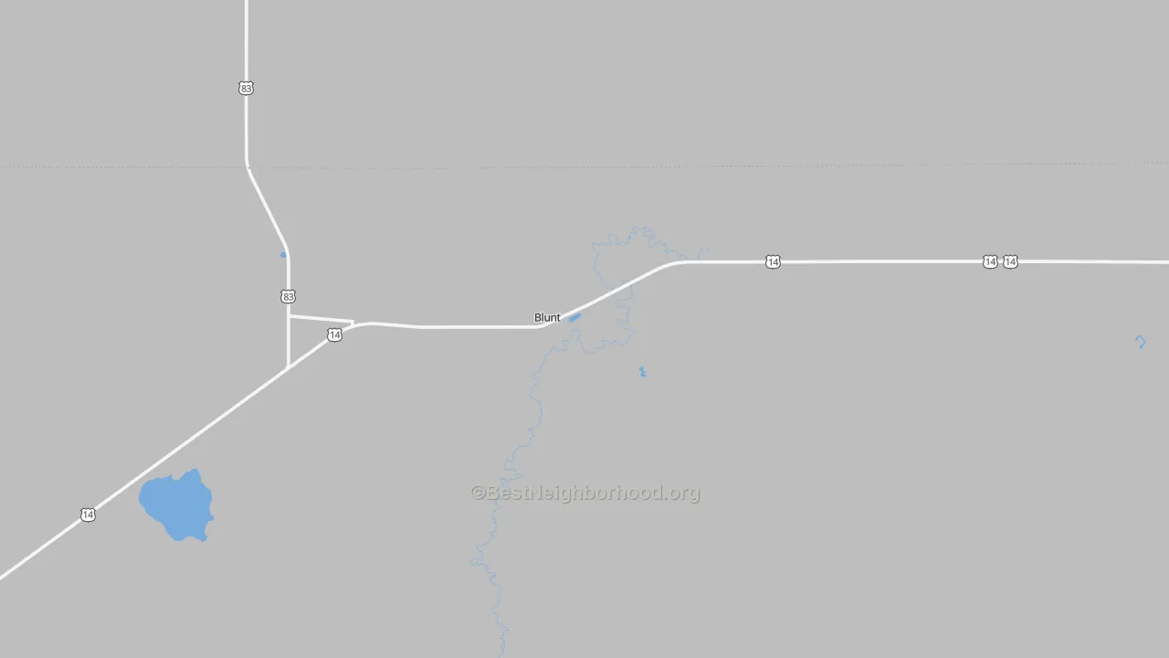 Transit Grade map of Blunt, SD