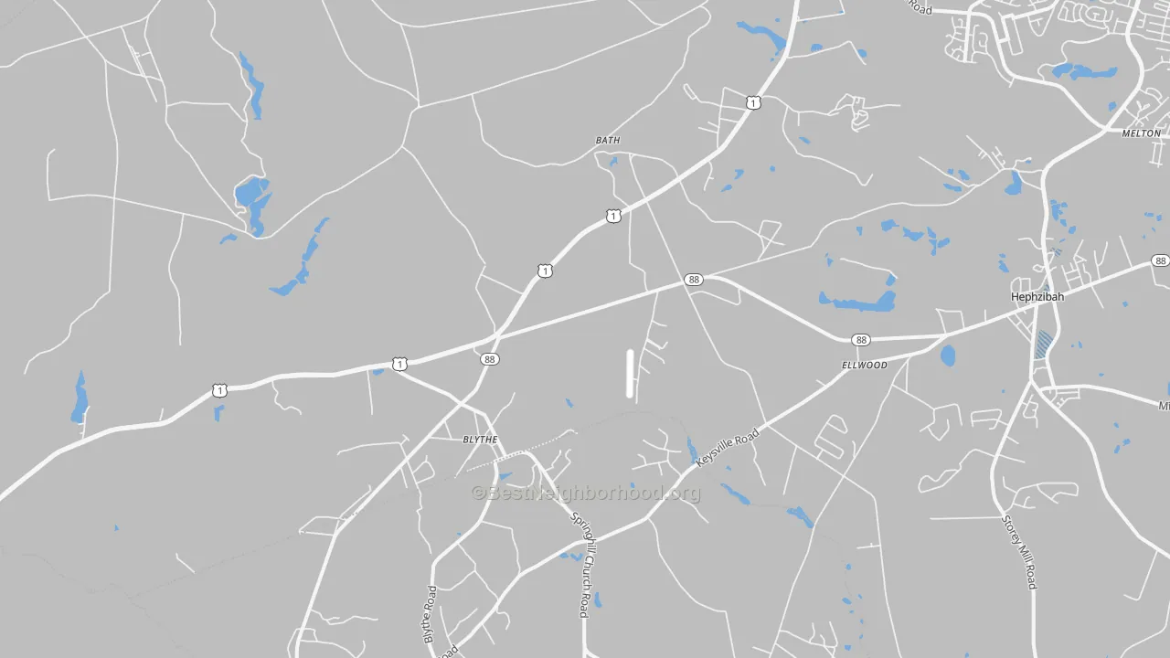 Transit Grade map of Blythe, GA