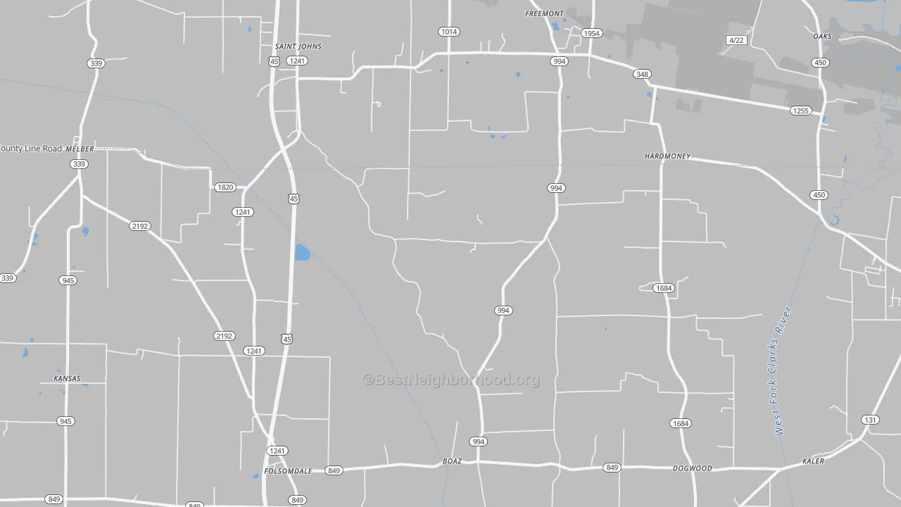 Transit Grade map of Boaz, KY