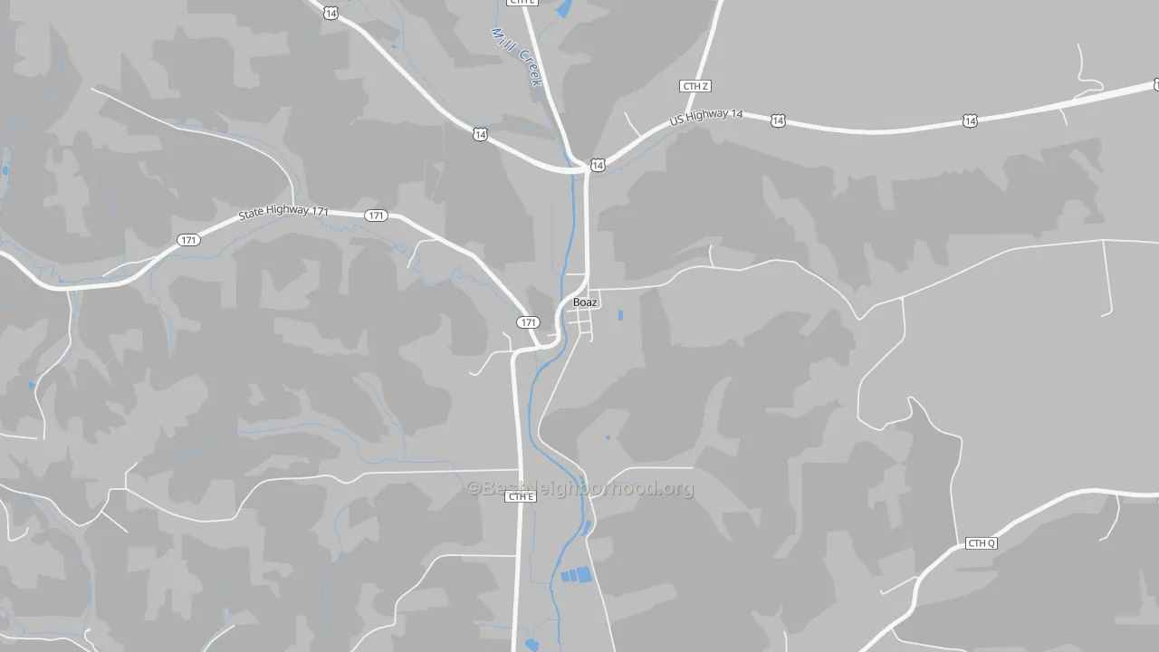 Transit Grade map of Boaz, WI