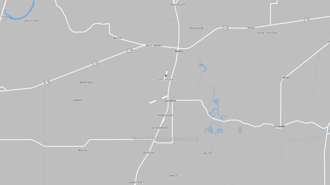 Transit Grade map of Bobo, MS