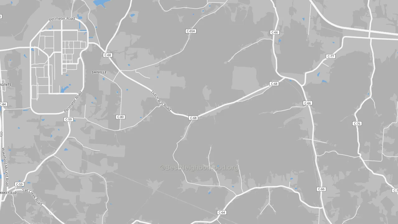Transit Grade map of Bobo, OH