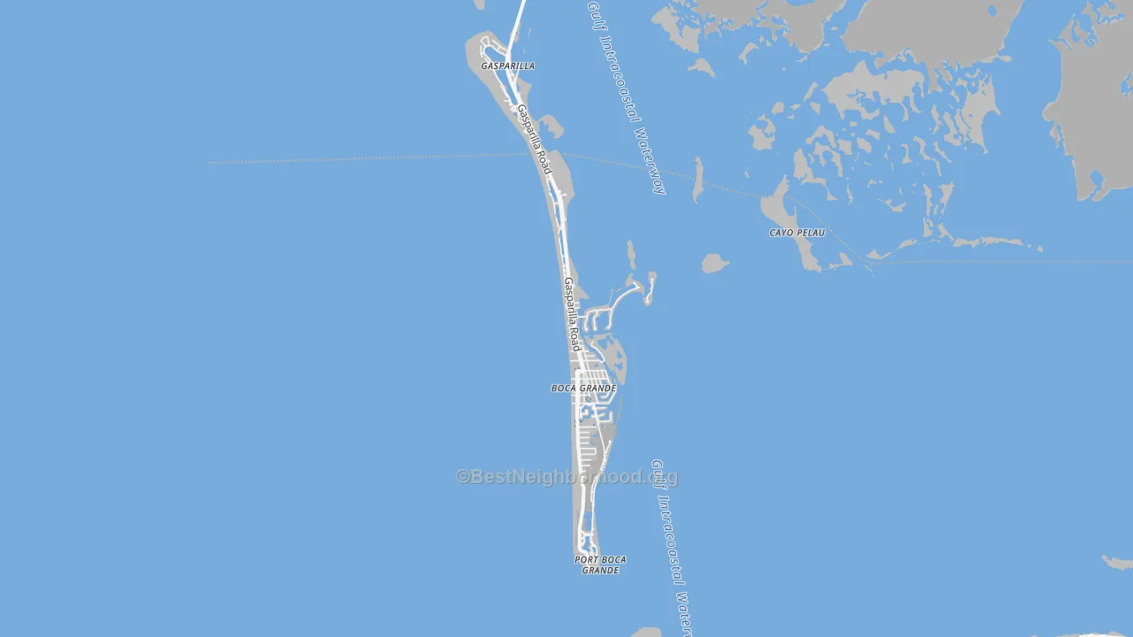Transit Grade map of Boca Grande, FL