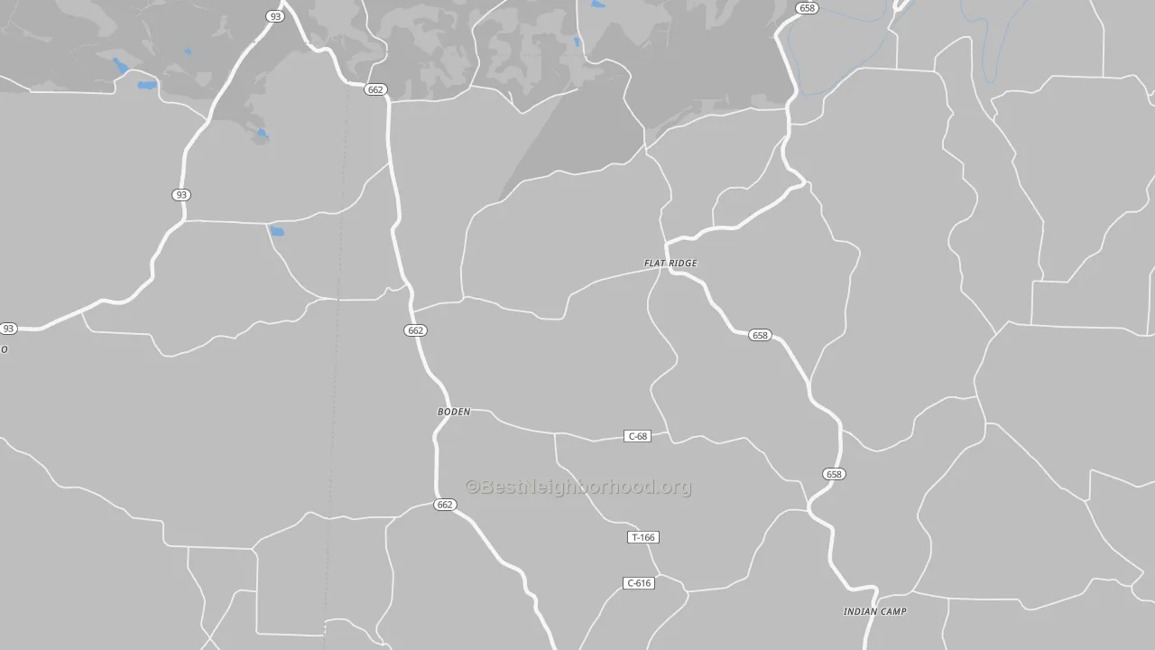 Transit Grade map of Boden, OH
