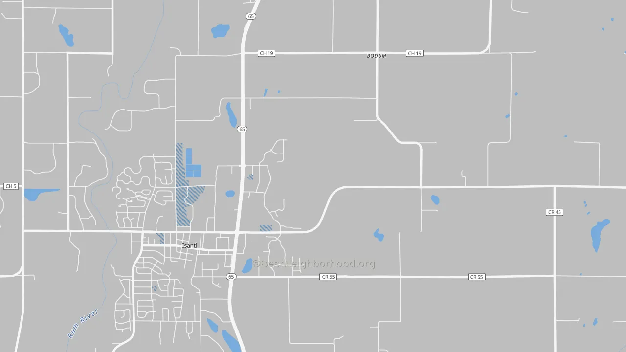 Transit Grade map of Bodum, MN