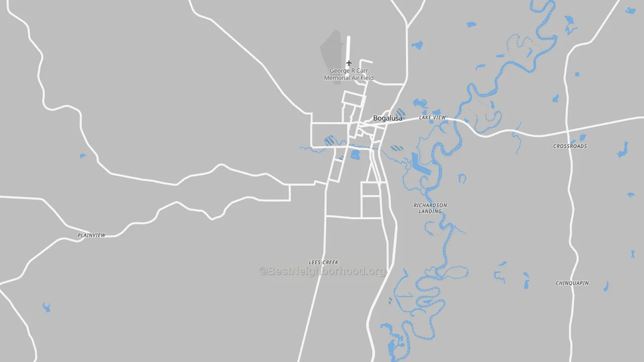 Transit Grade map of Bogalusa, LA