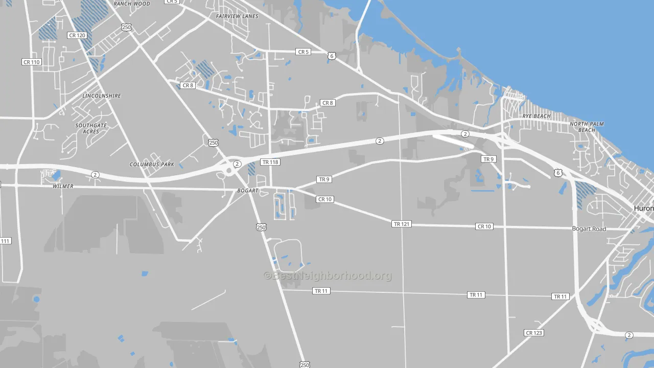 Transit Grade map of Bogart, OH