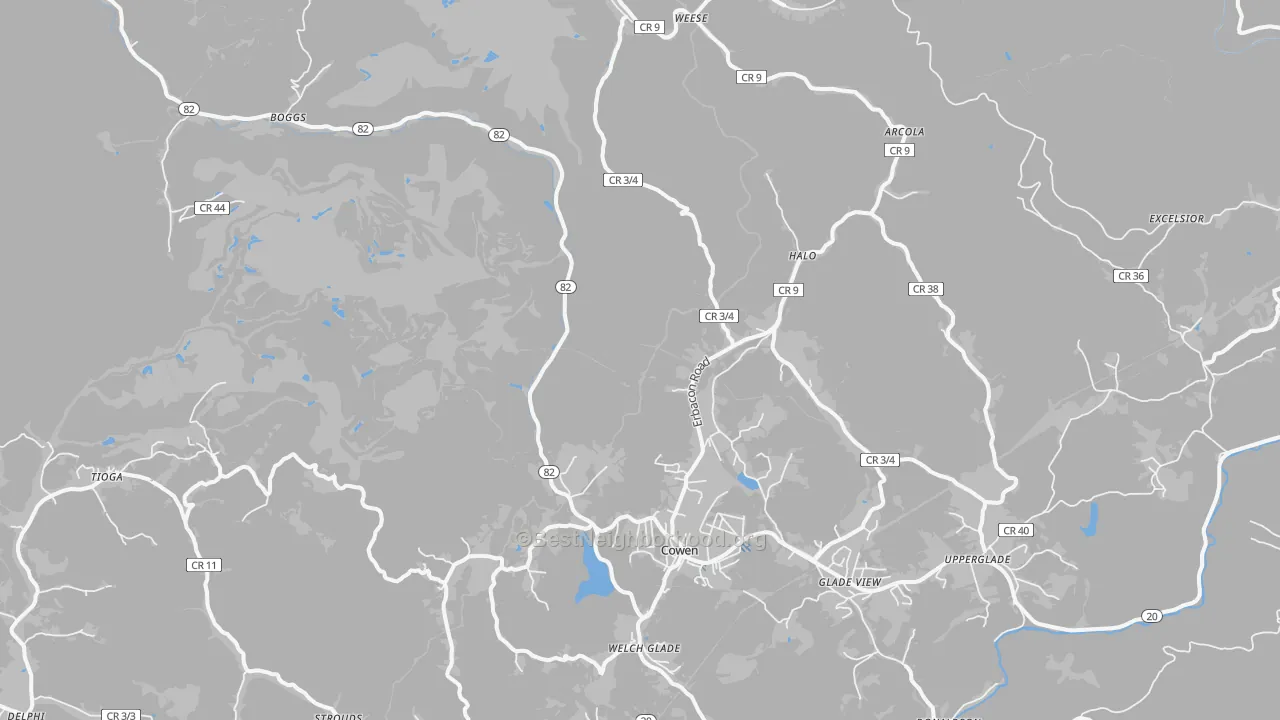 Transit Grade map of Boggs, WV