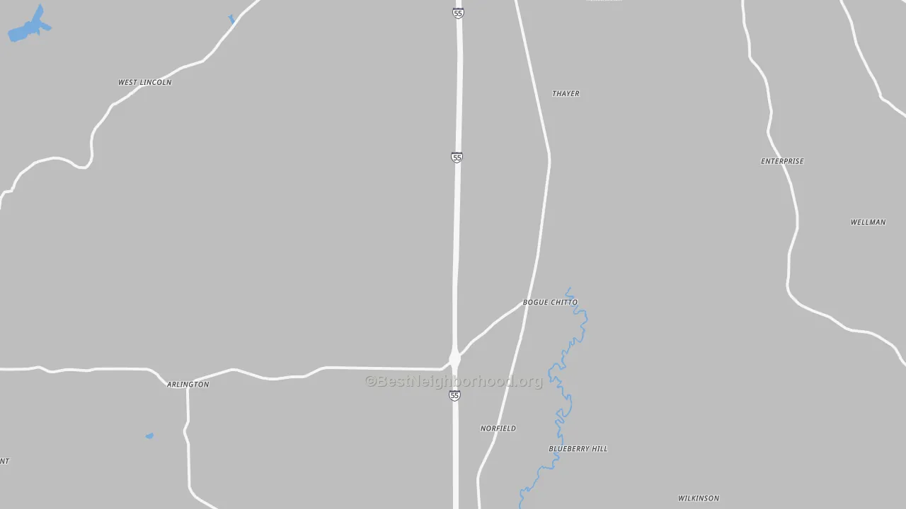 Transit Grade map of Bogue Chitto, MS
